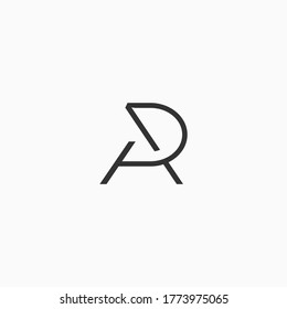
ar letter intials logo vector