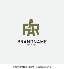 AR Letter Logo With Black Lines Design. Line Letter Symbol Vector Illustration.