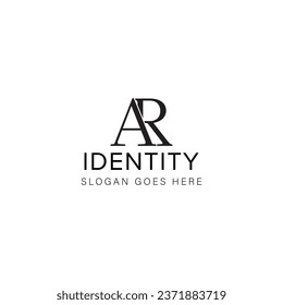 Logotipo de letra AR diseño creativo con gráfico vectorial AR logotipo simple y moderno