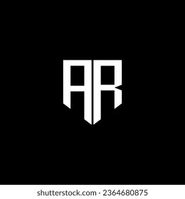 AR letter logo design with black background in illustrator. Vector logo, calligraphy designs for logo, Poster, Invitation, etc.