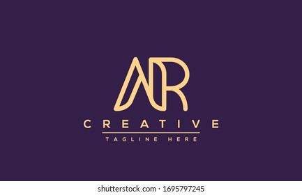 AR Letter Logo Design. Creative Modern Alphabet letters monogram icon A R, A and R.