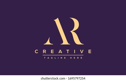 AR Letter Logo Design. Creative Modern Alphabet Letters Monogram Icon A R, A And R.