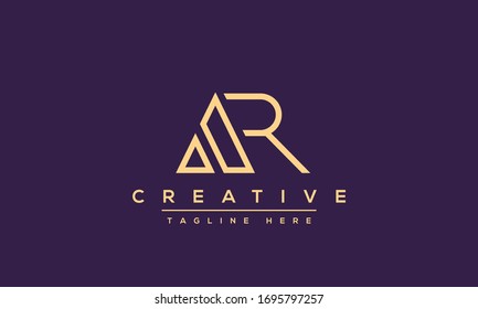 AR Letter Logo Design. Creative Modern Alphabet letters monogram icon A R, A and R.