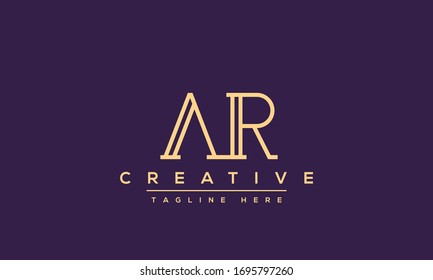 AR Letter Logo Design. Creative Modern Alphabet letters monogram icon A R, A and R.