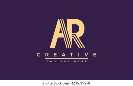 Logo-Design des AR-Buchstabens Creative Modern Alphabet Buchstaben Monogramm Symbol A R, A und R.