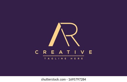 AR Letter Logo Design. Creative Modern Alphabet letters monogram icon A R, A and R.