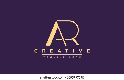 Logo-Design des AR-Buchstabens Creative Modern Alphabet Buchstaben Monogramm Symbol A R, A und R.