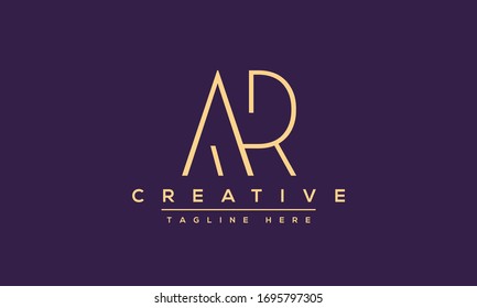 Logo-Design des AR-Buchstabens Creative Modern Alphabet Buchstaben Monogramm Symbol A R, A und R.