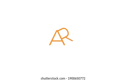 AR Letter Logo Design with Creative Modern Trendy Typography.