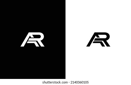 Logo-Design des AR-Buchstabens Creative Modern Alphabet schreibt das Monogramm-Symbol.