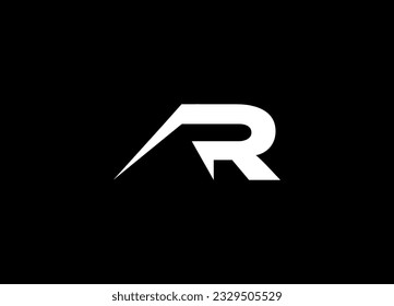 AR Letter Logo Design mit kreativer, moderner Typografie und weißen Farben. AR-Brief-Logo Einzigartiges, attraktives, modernes AR-Logo mit anfänglichem Buchstaben-Icon. Logo des Alphabet-Briefes AR