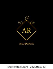 AR Letter Logo Design. Creative Initials Letter Concept. AR Icon Design