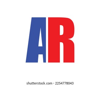 AR letter logo design element 