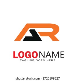AR letter logo design & illustration vector art