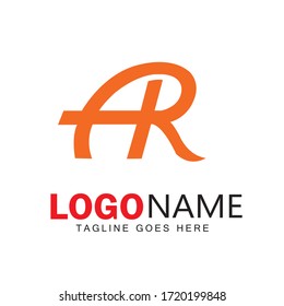 AR letter logo design & illustration vector art
