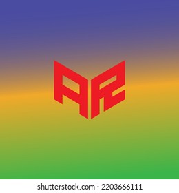 Diseño del logotipo de la letra AR en el ilustrador. Logo vector, diseños de caligrafía para logotipo, afiche, invitación, etc.