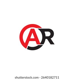 ar letter logo design, ar initials monogram, AR, RA, A, R abstract letters logo