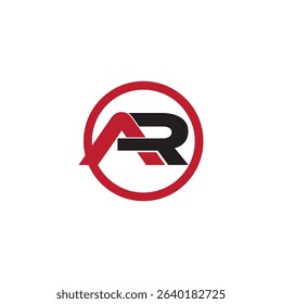 ar letter logo design, ar initials monogram, AR, RA, A, R abstract letters logo