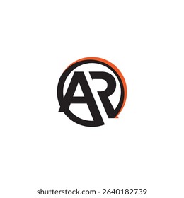 ar letter logo design, ar initials monogram, AR, RA, A, R abstract letters logo