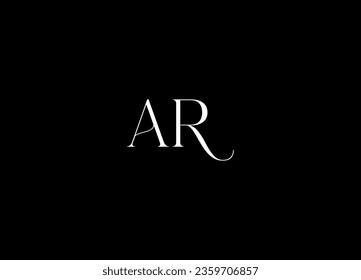 AR letter logo design and monogram logo design