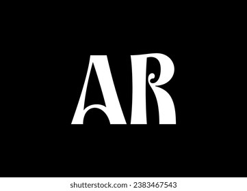AR letter logo design and monogram ,vector logo design