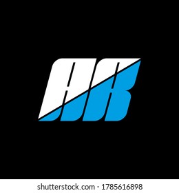 AR letter logo design on black background. AR creative initials letter logo concept. ar icon design. AR white and blue letter icon design on black background. A R