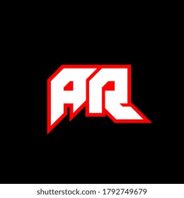 AR letter logo design on black background. AR creative initials letter logo concept. ar icon design. AR white and red letter icon design on black background. A R