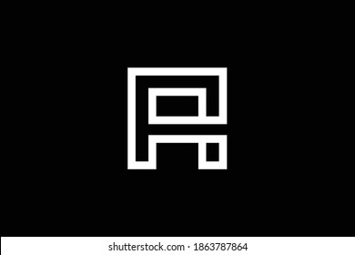 AR letter logo design on luxury background. RA monogram initials letter logo concept. AR icon design. RA elegant and Professional white color letter icon design on black background