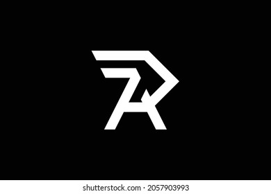 AR letter logo design on luxury background. RA monogram initials letter logo concept. AR icon design. RA elegant and Professional white color letter icon design on black background.