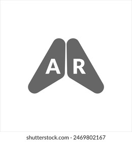 AR letter logo design on white background. Creative  modern AR letter logo design. Vector design.
Letters AR, AR logo  vector template.