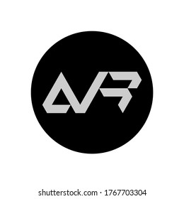 Diseño de logotipo de letras AR con estilo sencillo