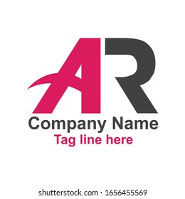 AR letter Logo Design Template Vector Abstract