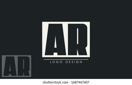 Vector de plantillas de diseño de logotipo de letras AR
