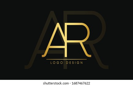 AR letter Logo Design Template Vector
