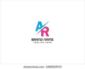 AR Letter Logo Design Template