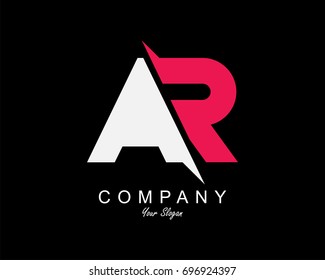 AR Letter Logo Design Template Element