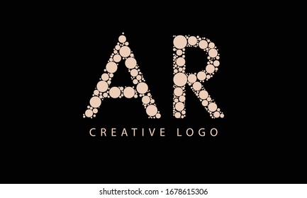 AR letter logo design vector
