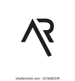 AR Letter logo design vector