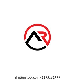 AR letter logo design vector template