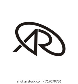 AR letter logo design vector template.