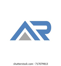 AR letter logo design vector template.