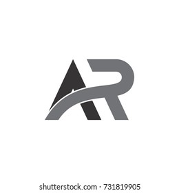 AR letter logo design vector