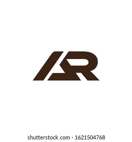 AR letter logo design in white background