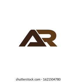 AR letter logo design in white background