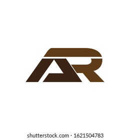 AR letter logo design in white background