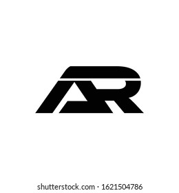 AR letter logo design in white background