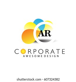 AR Letter Logo Design.Sign.Symbol.Typography