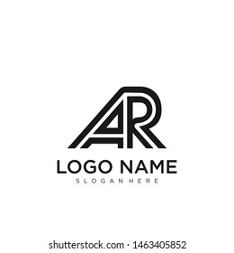 AR Letter Logo geometric Vector 