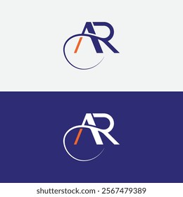 AR letter logo icon design. Classic style luxury initials monogram.
