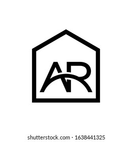 AR letter logo konsep icon house